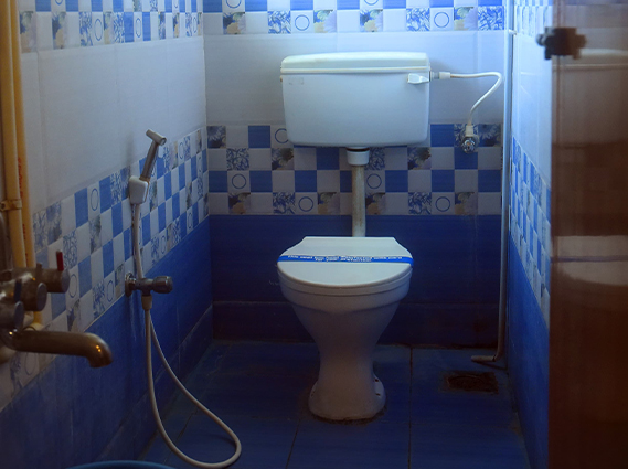 Clean and modern hotel bathroom with premium fittings for convenient hotel booking in Trichy